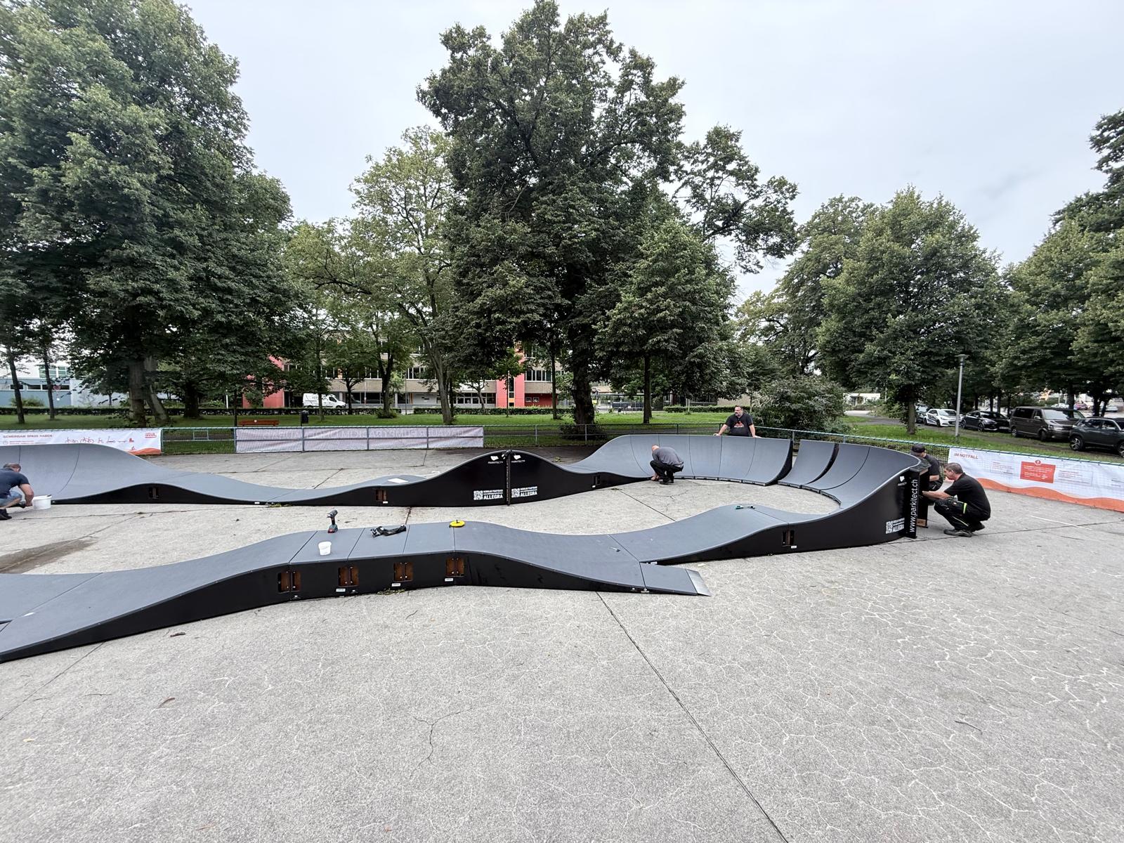 Aufbau Modular Pumptrack Hanau
