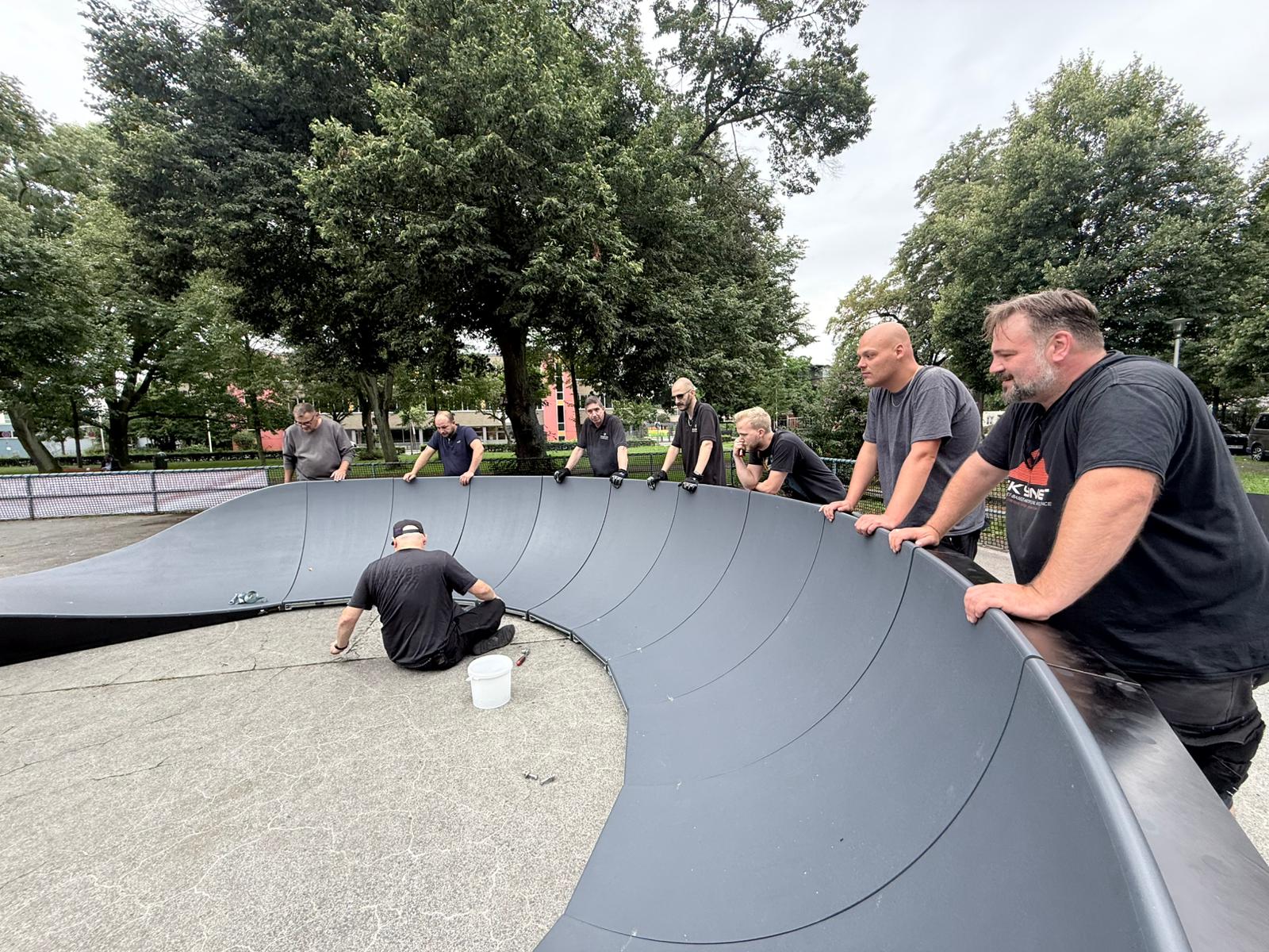 Aufbau Modular Pumptrack Hanau